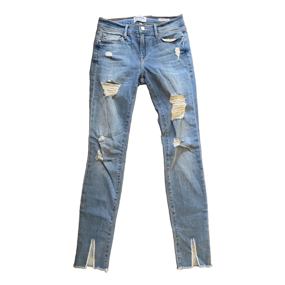 Frame Denim Women s Size 26 Le Skinny de Jeanne Light Wash Denim Jeans